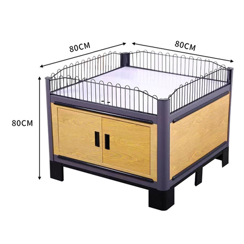Supermarket Promotion Desk (Luxury Thickened Edition) Wood Grain Color