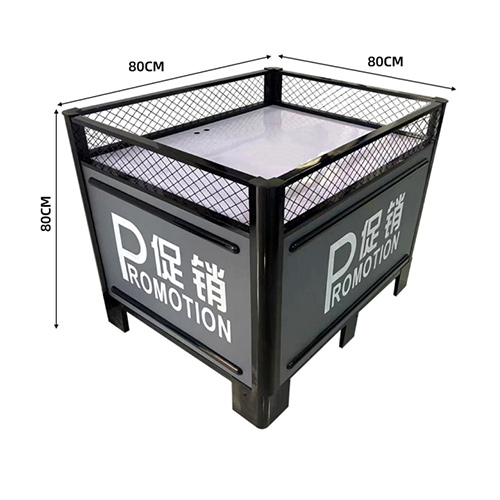 Supermarket Promotion Desk (Luxury Thick Diamond Mesh) Grey